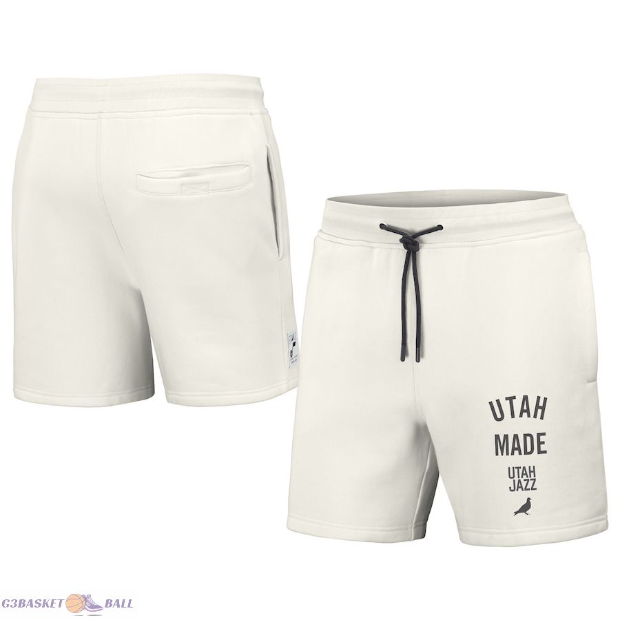 Men's Utah Jazz NBA x Staple Cream Heavyweight Fleece Shorts