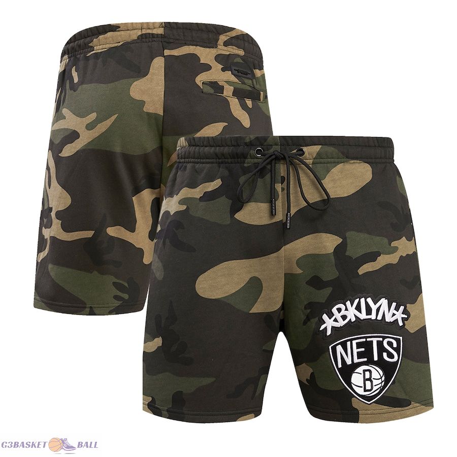 Men's Brooklyn Nets Pro Standard Camo Stacked Logo Shorts