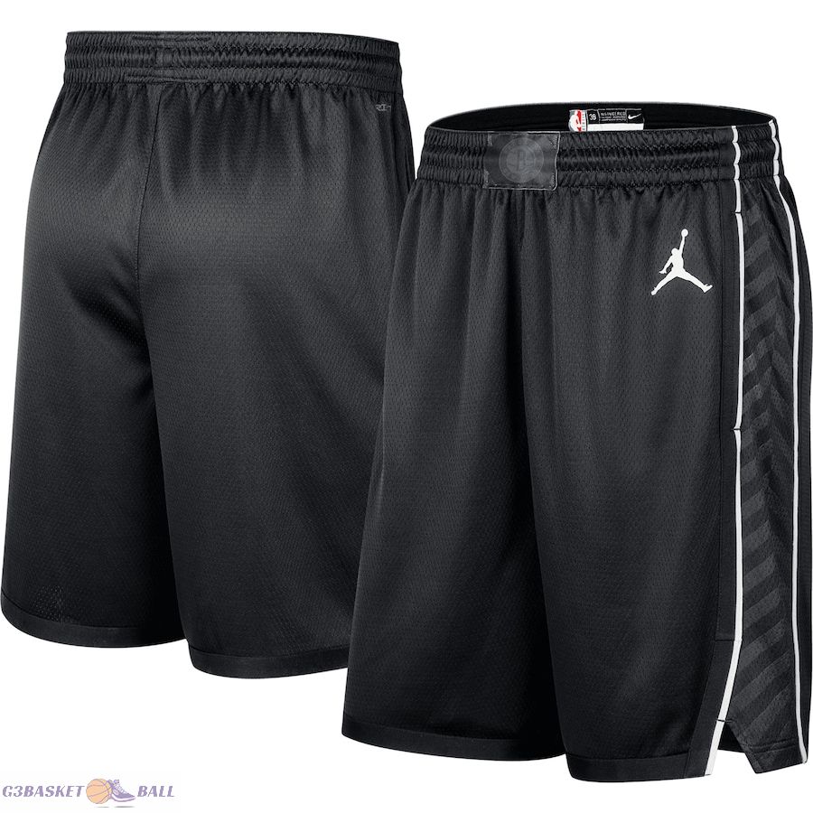 Men's Brooklyn Nets Jordan Brand Black 2022/2023 Statement Edition Swingman Performance Shorts