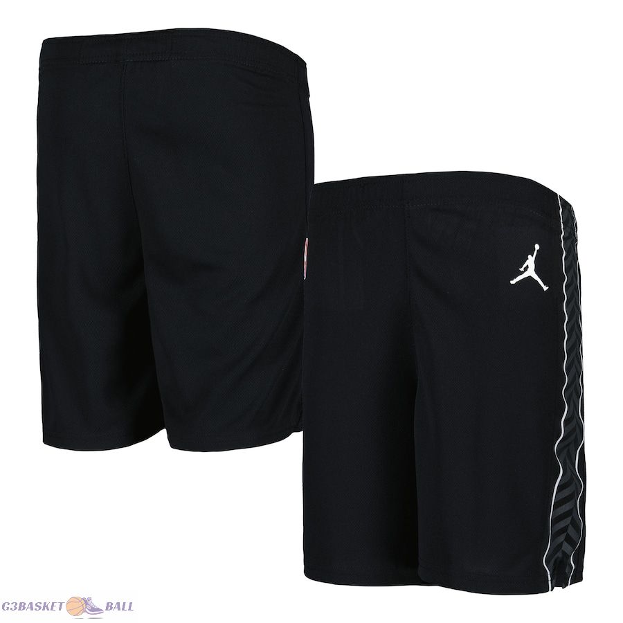 Preschool Brooklyn Nets Jordan Brand Black Statement Edition Team Replica Shorts