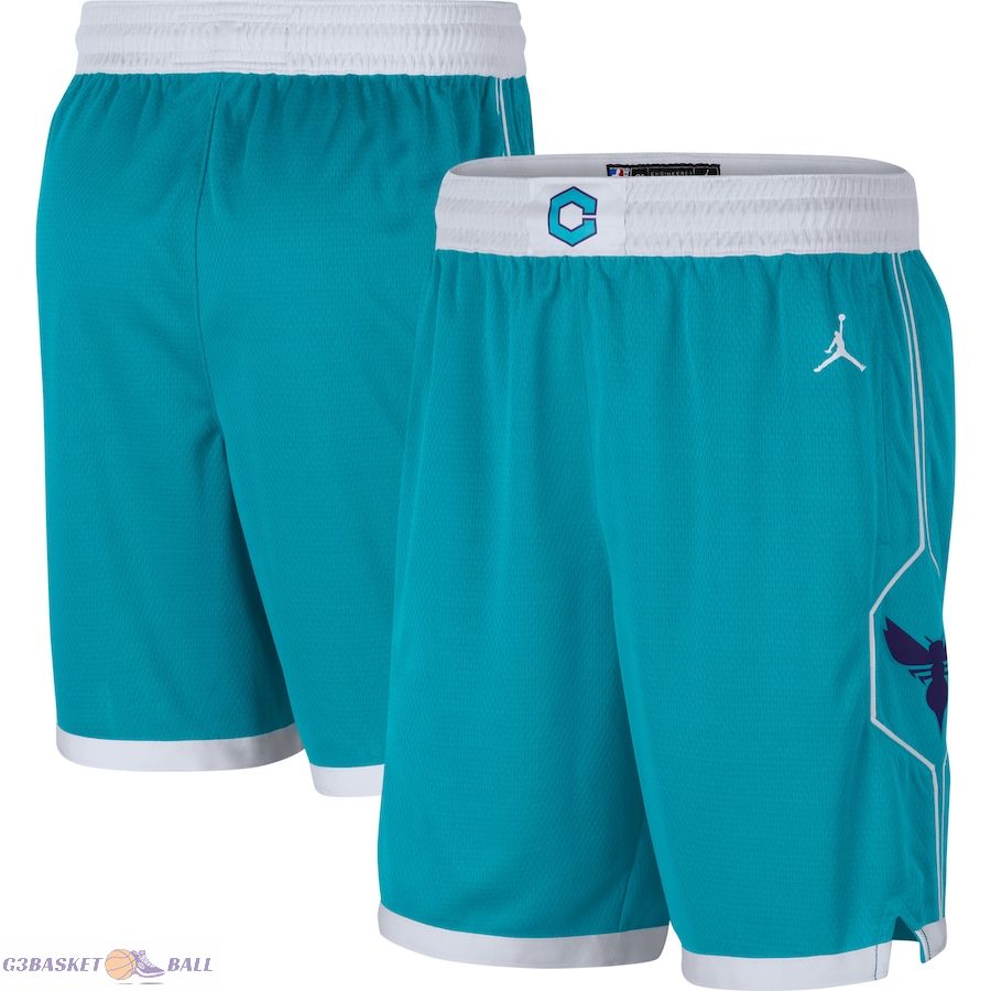 Men's Charlotte Hornets Jordan Brand Teal Statement Edition Swingman Shorts