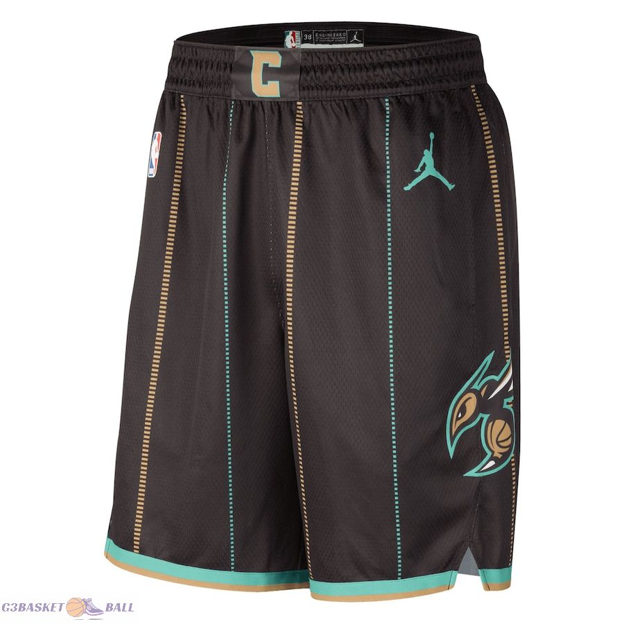 Men's Charlotte Hornets Jordan Brand Black 2022/23 City Edition Swingman Shorts