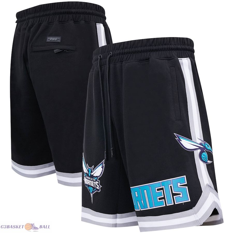 Men's Charlotte Hornets Pro Standard Black Chenille Team Shorts