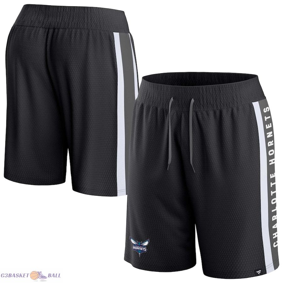 Men's Charlotte Hornets Fanatics Black Referee Iconic Mesh Shorts