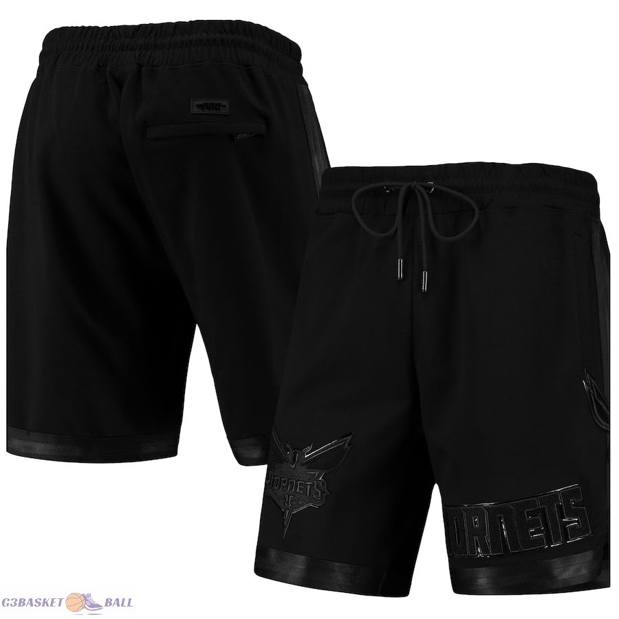 Men's Charlotte Hornets Pro Standard Triple Black Gloss Shorts