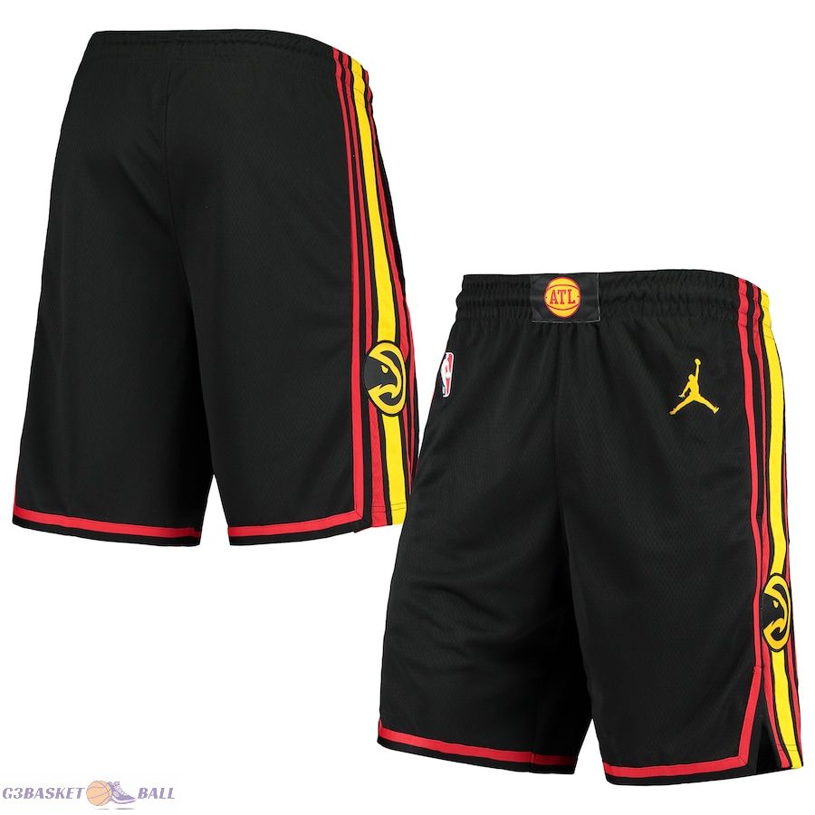 Men's Atlanta Hawks Jordan Brand Black Statement Edition Swingman Shorts