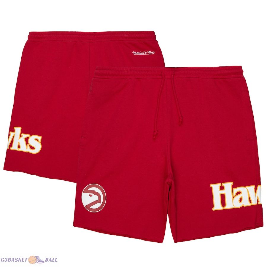 Men's Atlanta Hawks Mitchell & Ness Red Game Day Shorts