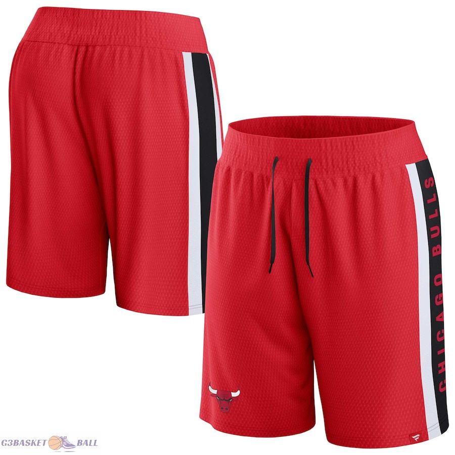 Men's Chicago Bulls Fanatics Red Referee Iconic Mesh Shorts