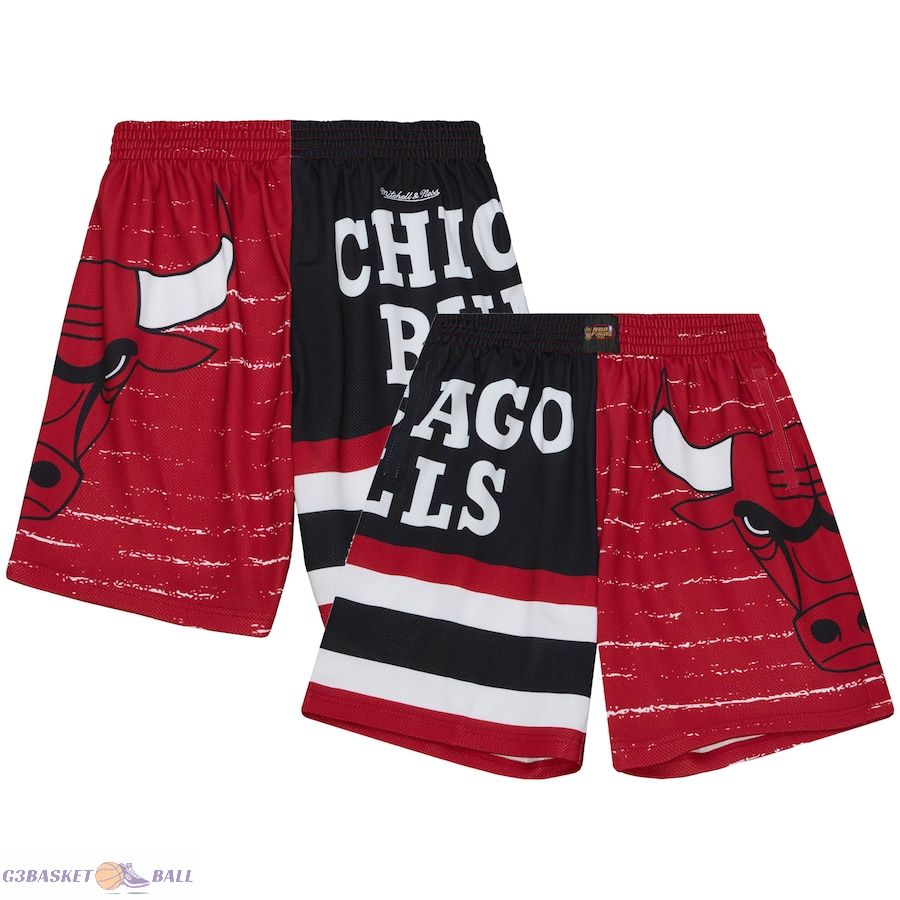 Men's Chicago Bulls Mitchell & Ness Red/Black Jumbotron 3.0 Shorts