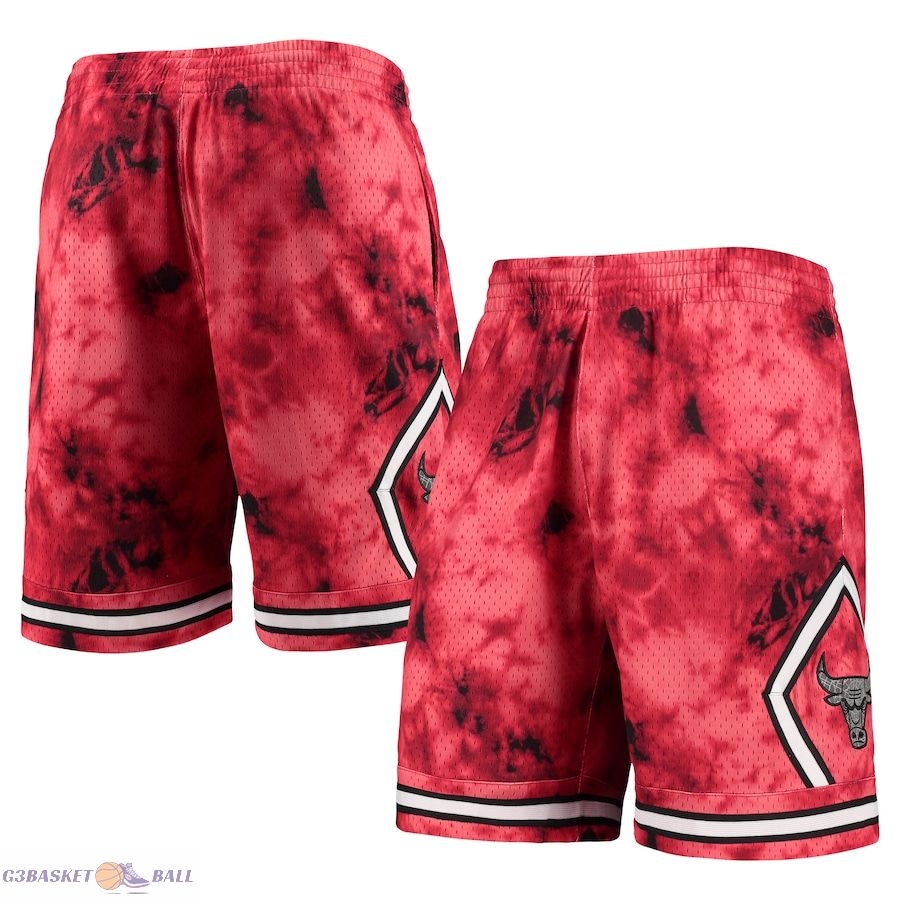 Men's Chicago Bulls Mitchell & Ness Red Hardwood Classics 1997 Galaxy Swingman Shorts