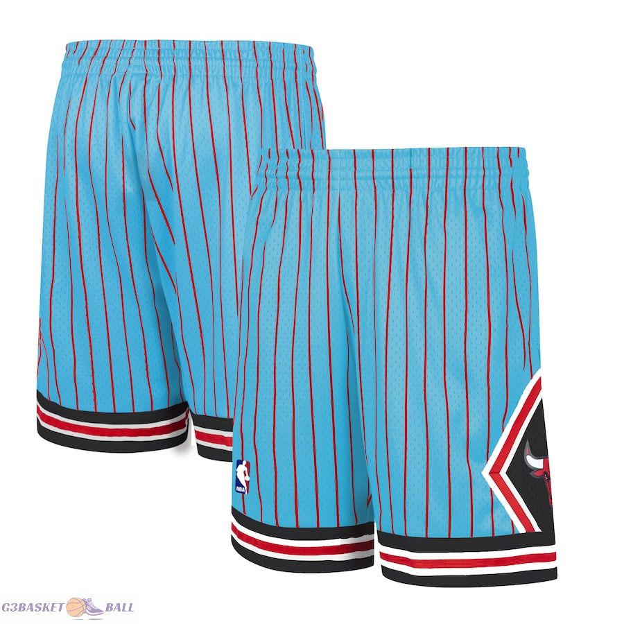 Men's Chicago Bulls Mitchell & Ness Blue Hardwood Classic Reload Swingman Shorts