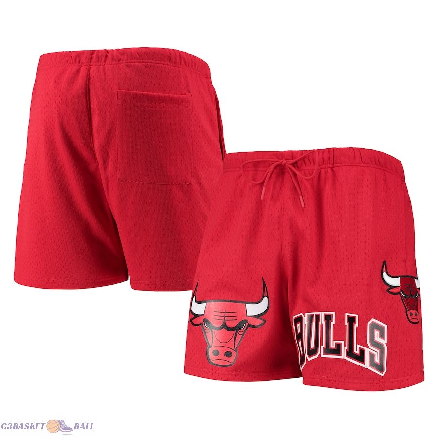 Men's Chicago Bulls Pro Standard Red Mesh Capsule Shorts