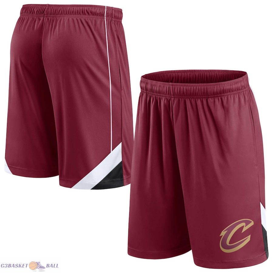 Men's Cleveland Cavaliers Fanatics Wine Slice Shorts