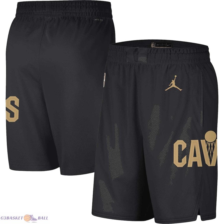 Men's Cleveland Cavaliers Jordan Brand Black 2022/2023 Statement Edition Swingman Performance Shorts