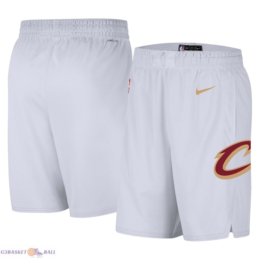 Men's Cleveland Cavaliers White 2019/20 Icon Edition Swingman Shorts