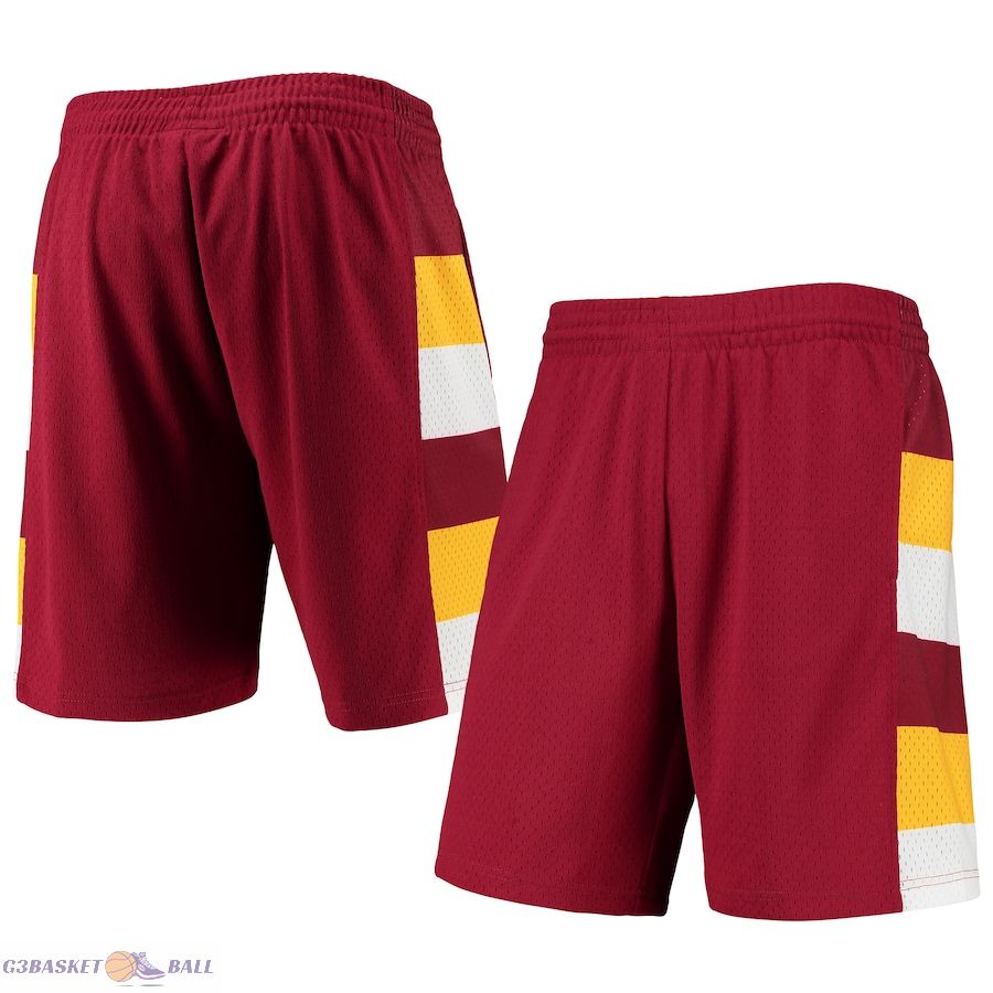 Men's Cleveland Cavaliers Mitchell & Ness Wine 1979-80 Hardwood Classics Swingman Shorts