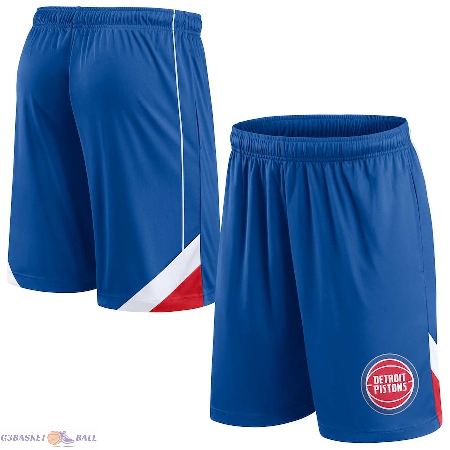 Men's Detroit Pistons Fanatics Blue Slice Shorts