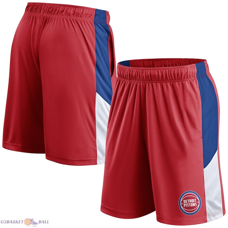 Men's Detroit Pistons Fanatics Red Practice Performance Shorts