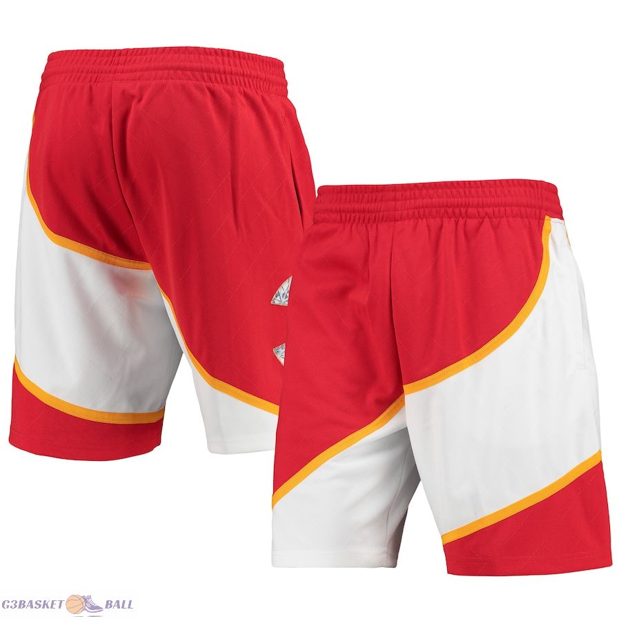 Men's Atlanta Hawks Mitchell & Ness Red 1986 Hardwood Classics 75th Anniversary Swingman Shorts