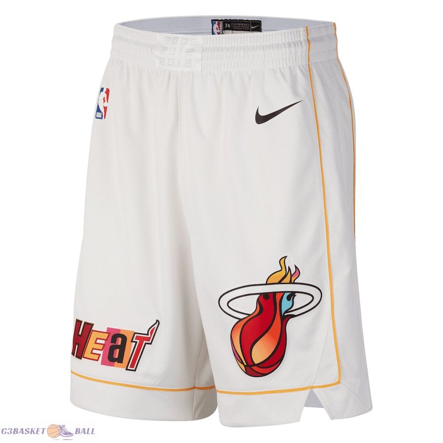 Men's Miami Heat White 2022/23 City Edition Swingman Shorts