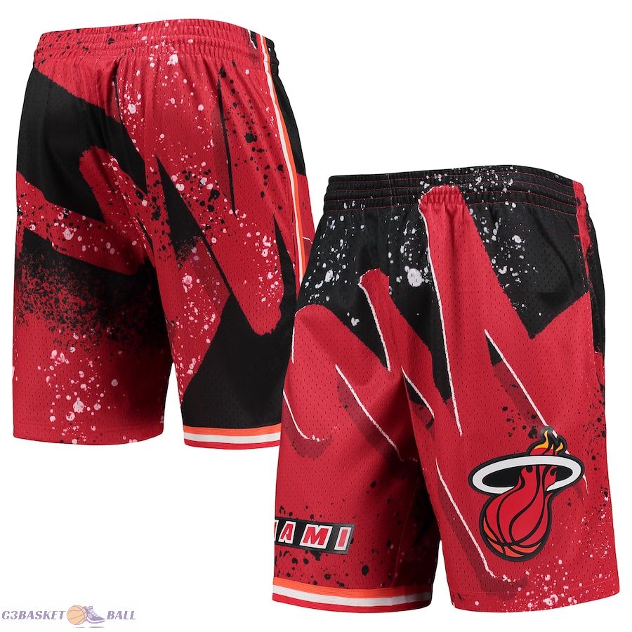 Men's Miami Heat Mitchell & Ness Red Hardwood Classics 1996 Hyper Hoops Swingman Shorts