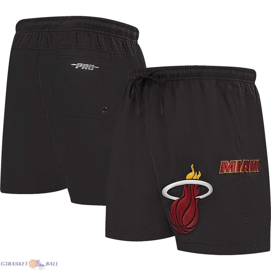 Men's Miami Heat Pro Standard Black Classics Woven Shorts