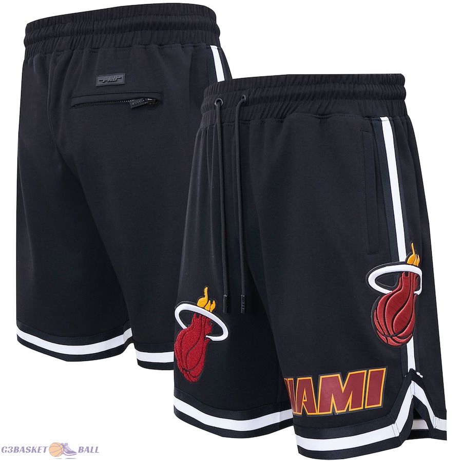 Men's Miami Heat Pro Standard Black Chenille Shorts