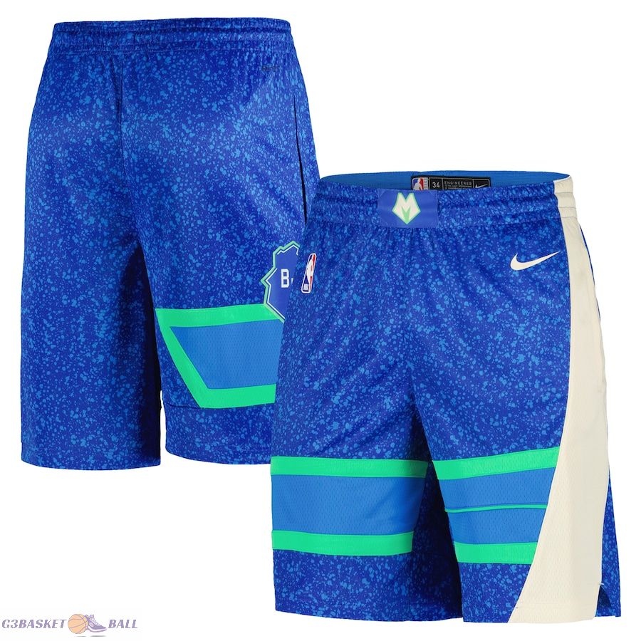 Men's Milwaukee Bucks Royal 2023/24 City Edition Swingman Shorts