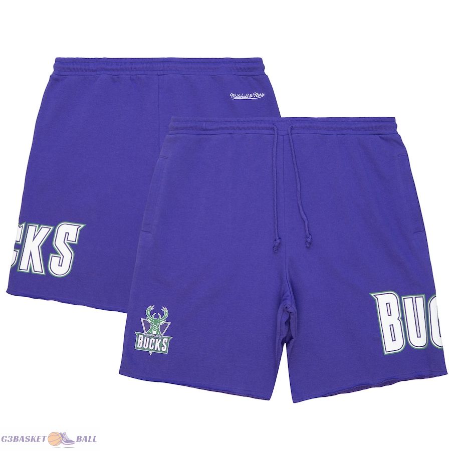 Men's Milwaukee Bucks Mitchell & Ness Purple Game Day Shorts