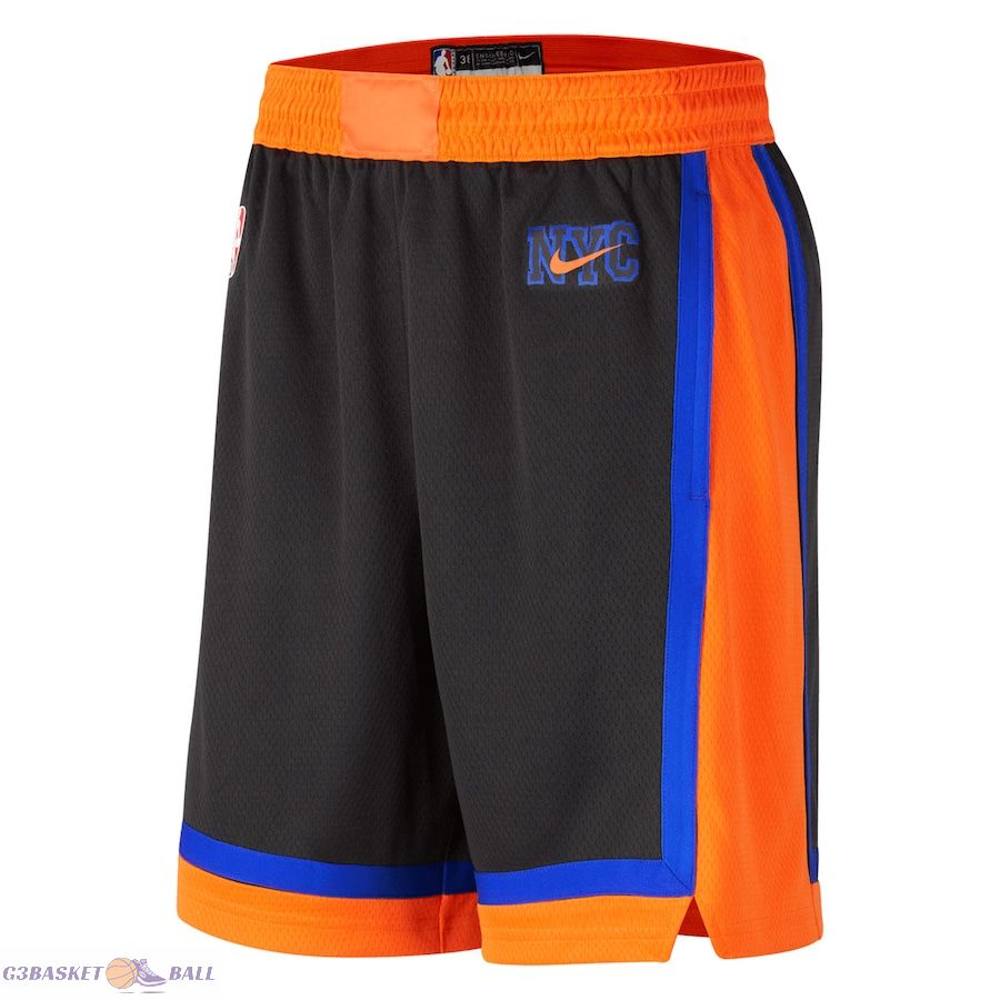 Men's New York Knicks Black 2022/23 City Edition Swingman Shorts