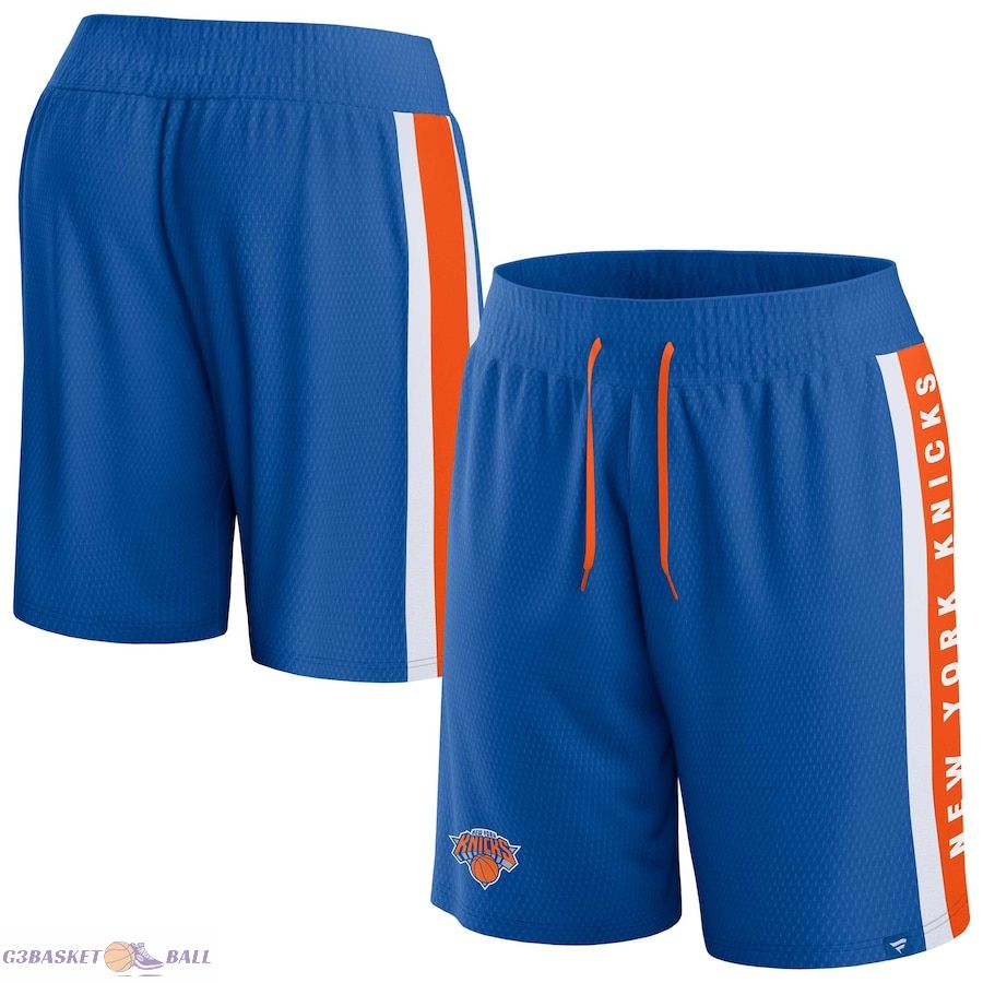 Men's New York Knicks Fanatics Blue Referee Iconic Mesh Shorts