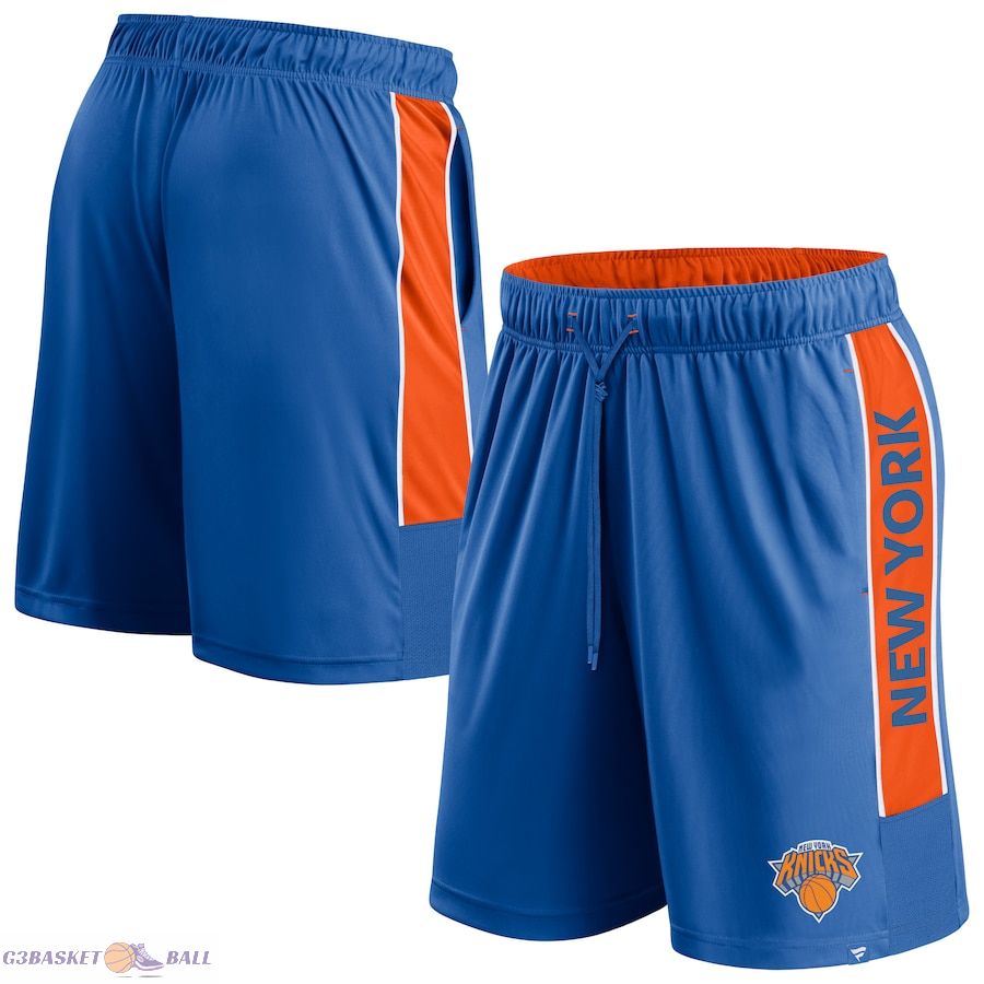 Men's New York Knicks Fanatics Blue Game Winner Defender Shorts