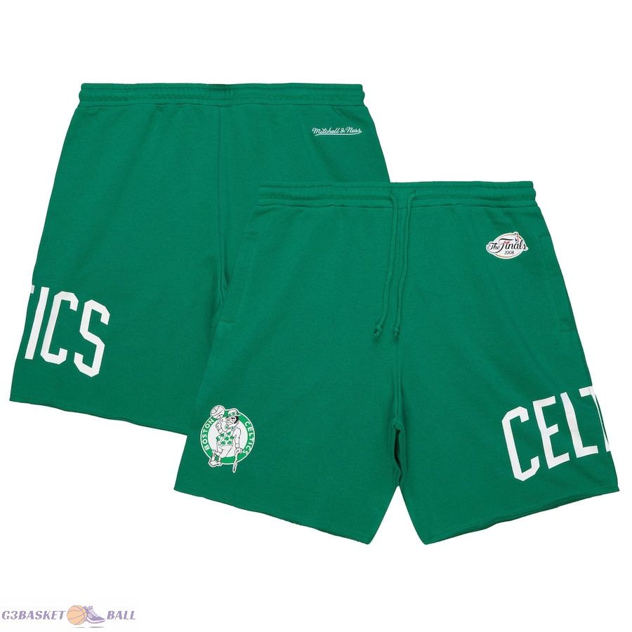 Men's Boston Celtics Mitchell & Ness Kelly Green Game Day Shorts