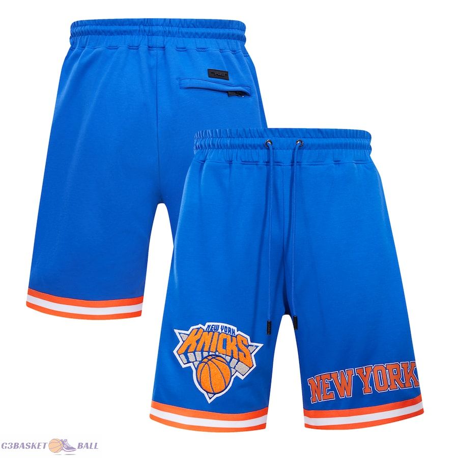 Men's New York Knicks Pro Standard Royal Classic Chenille DK Shorts