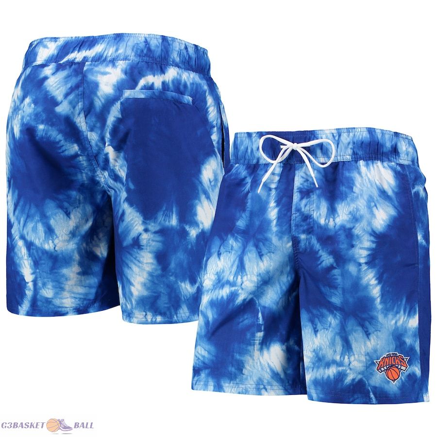 Men's New York Knicks G-III Sports by Carl Banks Blue Splash Volley Swim Shorts