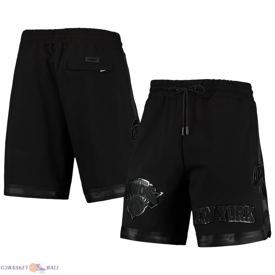 Men's New York Knicks Pro Standard Triple Black Gloss Shorts