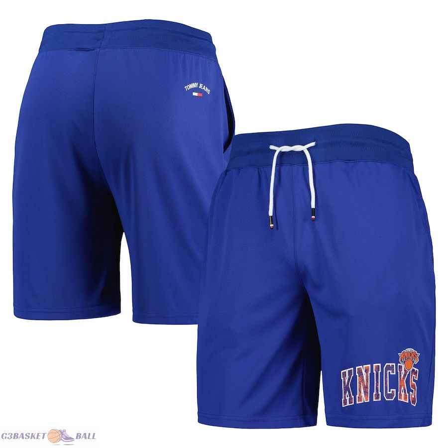 Men's New York Knicks Tommy Jeans Blue Mike Mesh Basketball Shorts