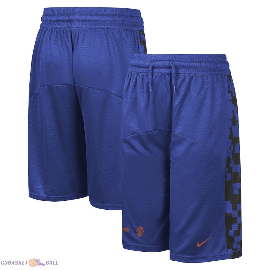 Youth New York Knicks Blue Courtside Starting Five Team Shorts