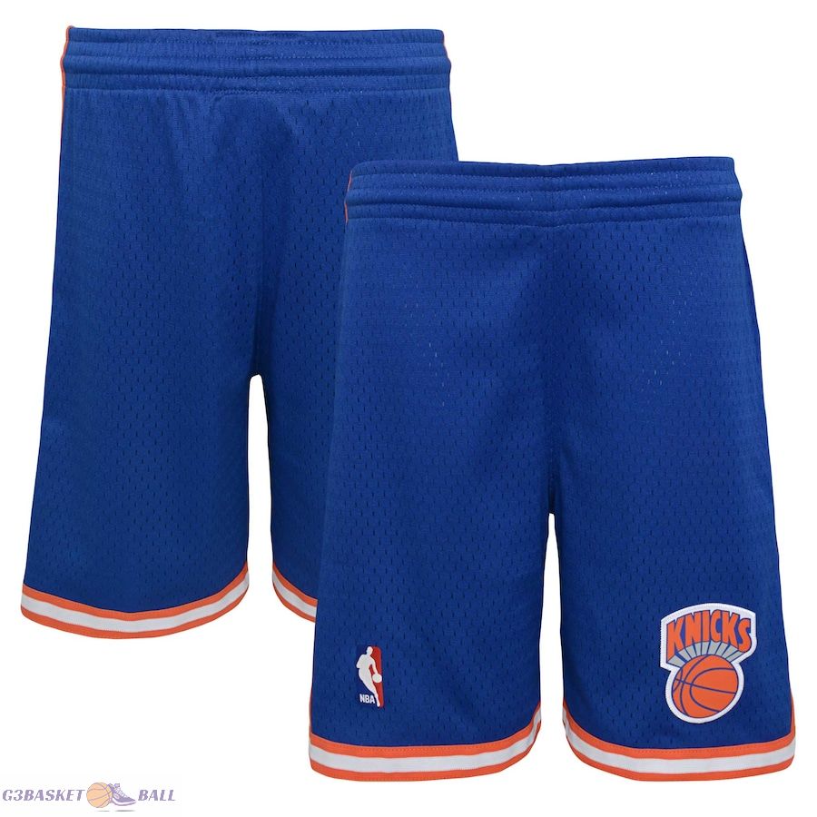 Youth New York Knicks Mitchell & Ness Blue Hardwood Classics Swingman Shorts