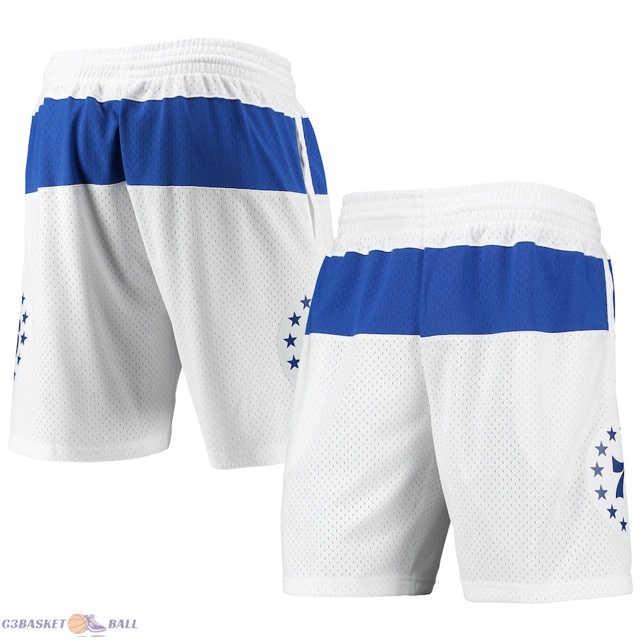 Men's Philadelphia 76ers Mitchell & Ness White 2003-04 Hardwood Classics Swingman Shorts