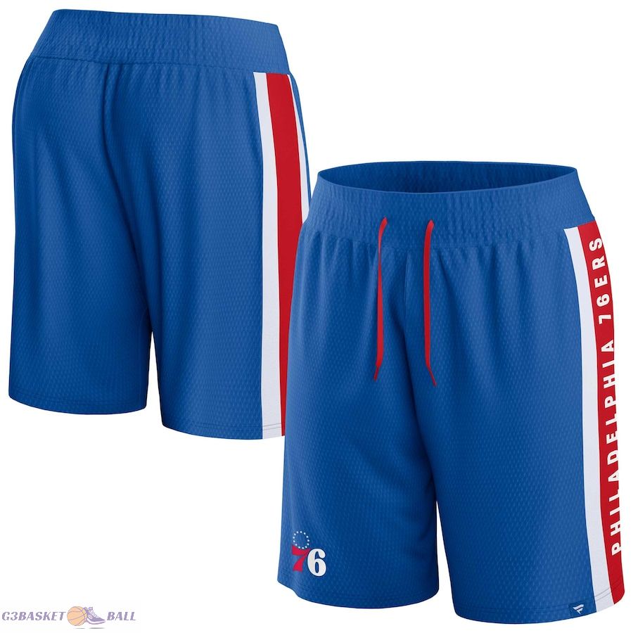 Men's Philadelphia 76ers Fanatics Royal Referee Iconic Mesh Shorts