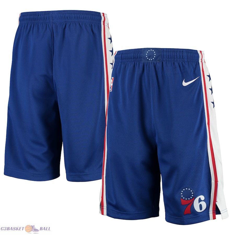 Youth Philadelphia 76ers Royal 2020/21 Swingman Shorts - Icon Edition