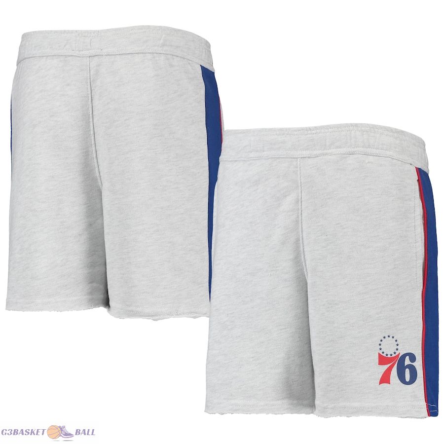 Youth Philadelphia 76ers Heathered Gray Wingback Shorts