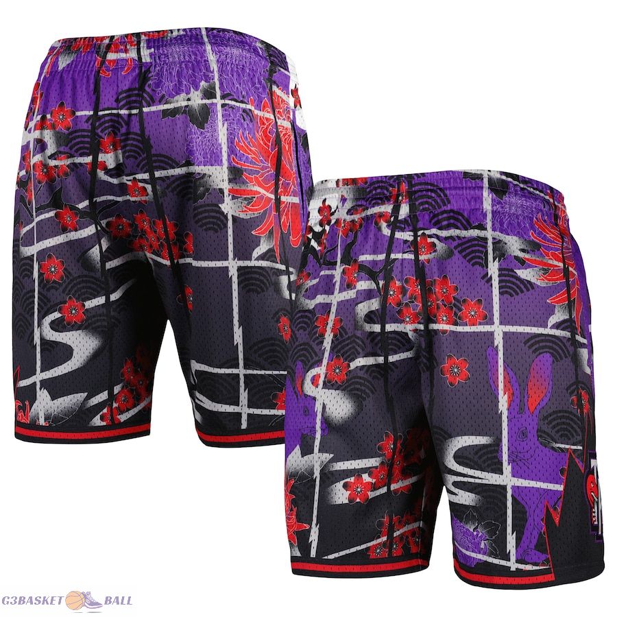 Men's Toronto Raptors Mitchell & Ness Purple Lunar New Year Swingman Shorts