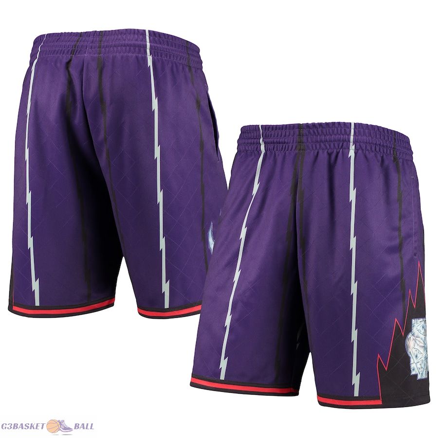 Men's Toronto Raptors Mitchell & Ness Purple 1998 Hardwood Classics 75th Anniversary Swingman Shorts