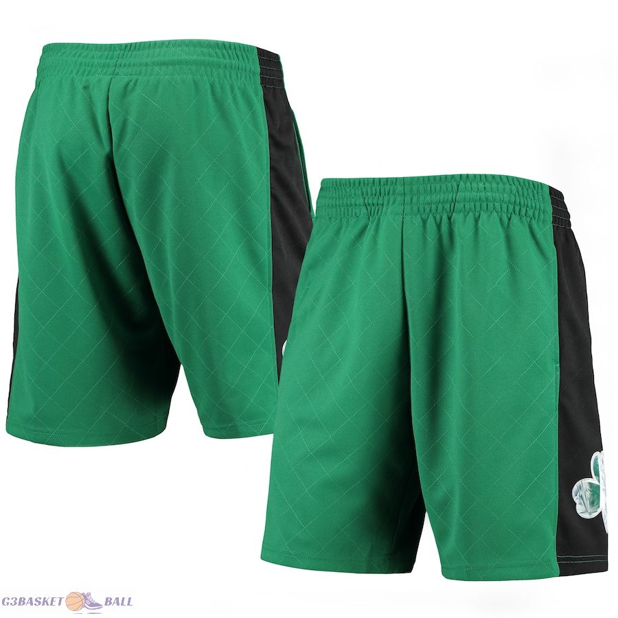 Men's Boston Celtics Mitchell & Ness Kelly Green 2007 Hardwood Classics 75th Anniversary Swingman Shorts