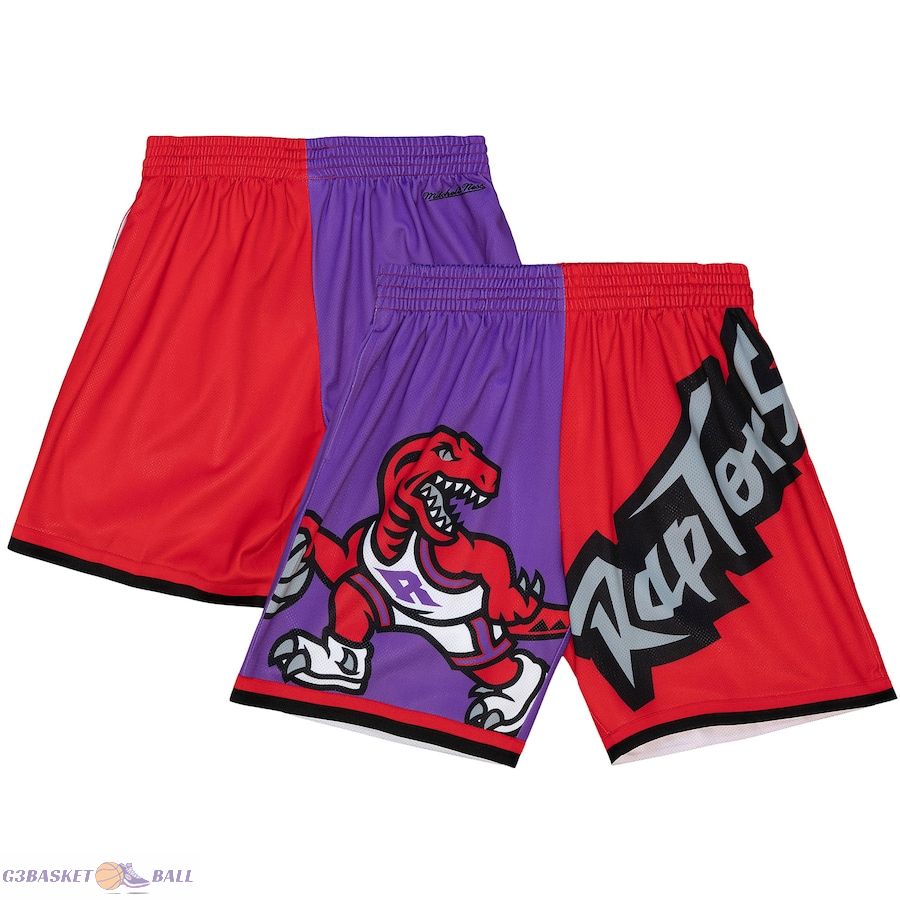 Men's Toronto Raptors Mitchell & Ness Purple Big Face 5.0 Fashion Shorts