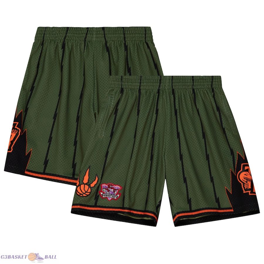 Men's Toronto Raptors Mitchell & Ness Green 1998-99 Hardwood Classics Flight Swingman Shorts