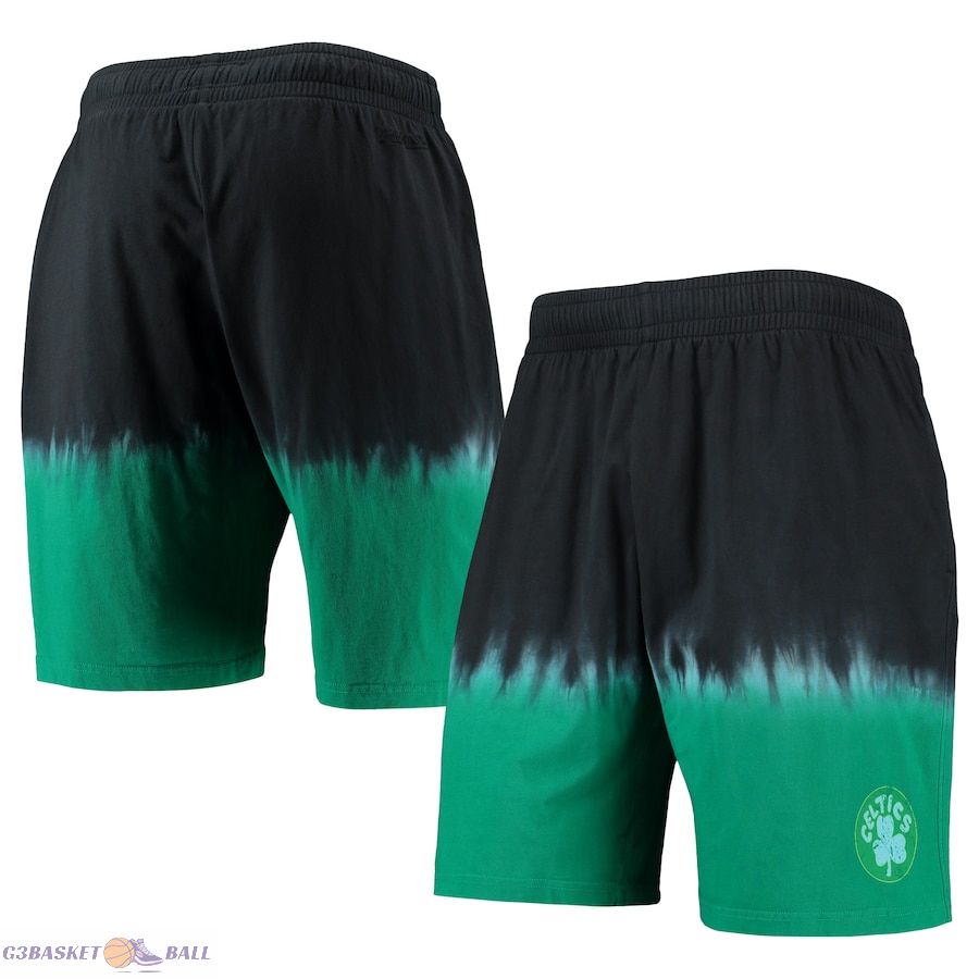 Men's Boston Celtics Mitchell & Ness Black/Kelly Green Hardwood Classic Authentic Shorts