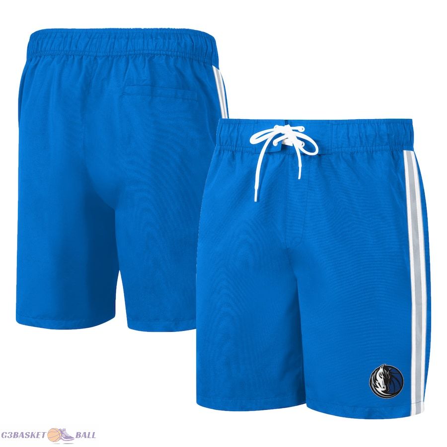 Men's Dallas Mavericks G-III Sports by Carl Banks Blue Sand Beach Volley Swim Shorts